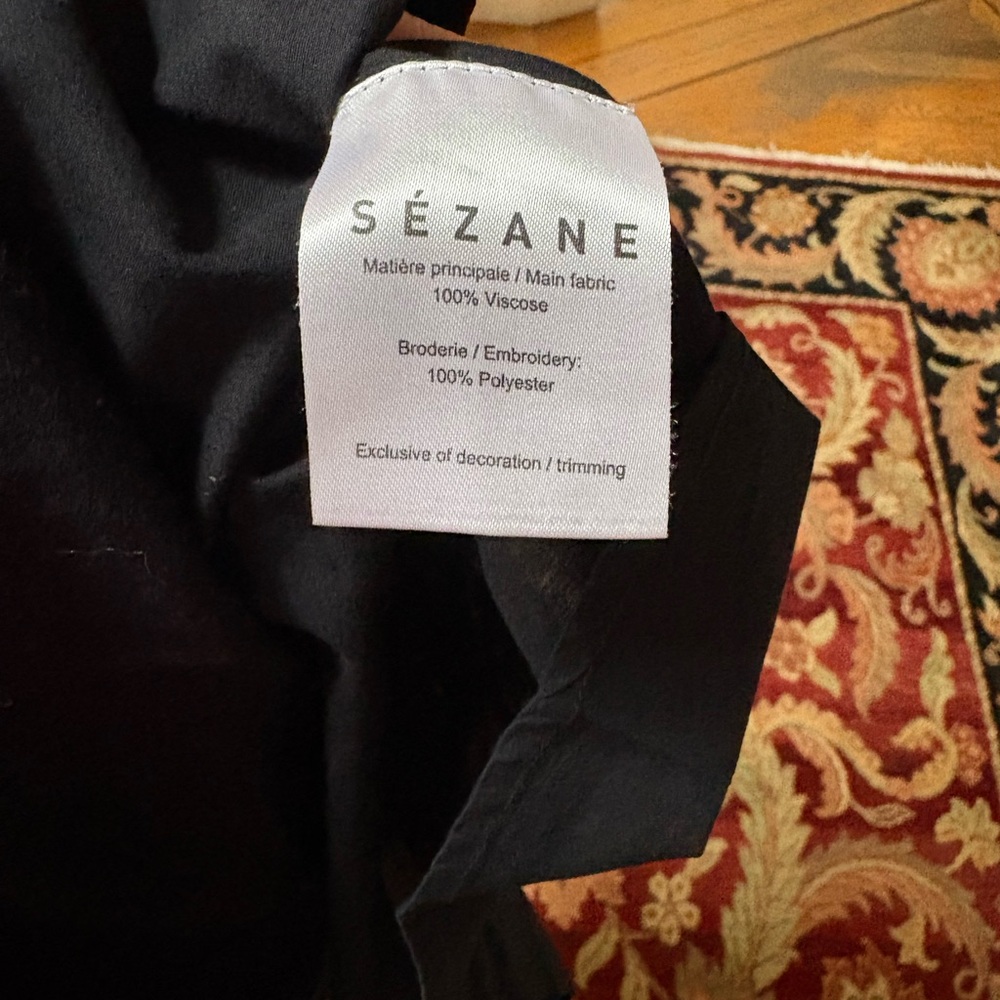 Sézane Black Dress with Colorful Floral Embroidery - Picture 13 of 13